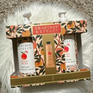 Crabtree & Evelyn Peach Hand lotion, Hand Soup and Hand Cream 3pc set
